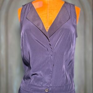 J Crew Jumpsuit Navy Elegant Sleeveless Elegant Business Casual